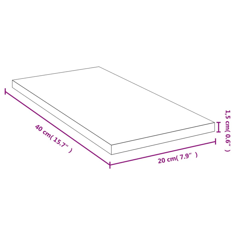 Wandregal 40x20x1,5 cm Bambus