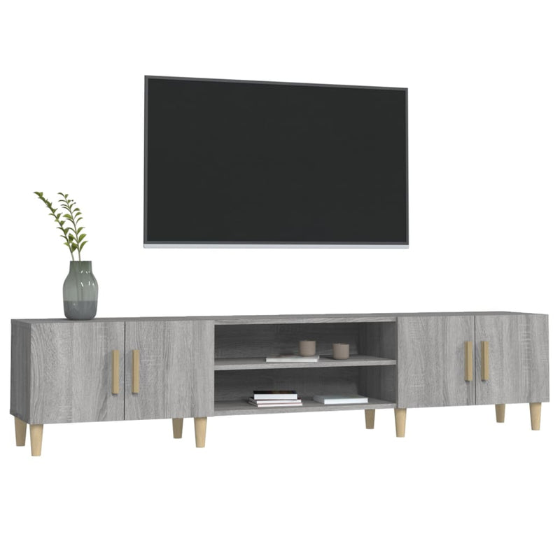 TV-Schrank Grau Sonoma 180x31,5x40 cm Holzwerkstoff