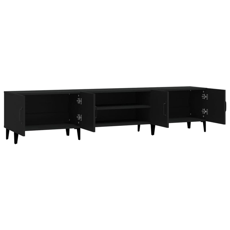 TV-Schrank Schwarz 180x31,5x40 cm Holzwerkstoff