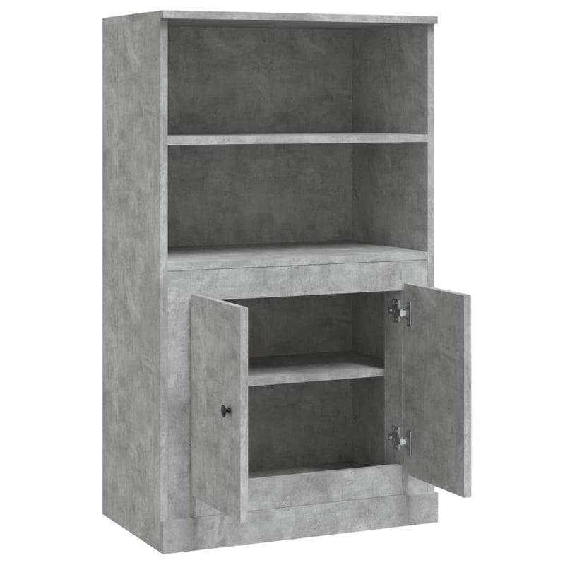 Highboard Betongrau 60x35,5x103,5 cm Holzwerkstoff