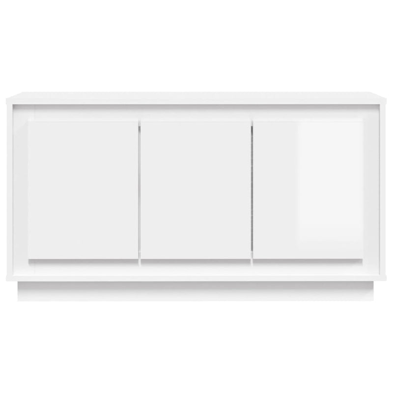 Sideboard Hochglanz-Weiß 102x35x55 cm Holzwerkstoff