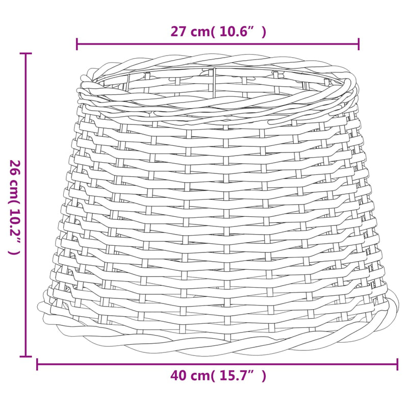 Lampenschirm Braun Ø40x26 cm Korbweide