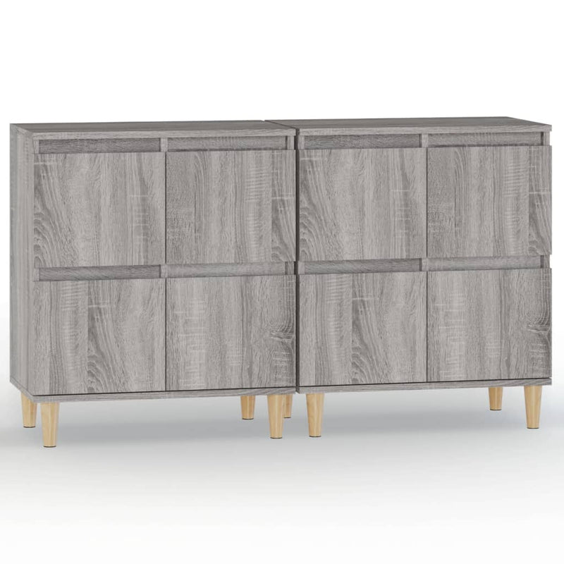 Sideboards 2 Stk. Grau Sonoma 60x35x70 cm Holzwerkstoff