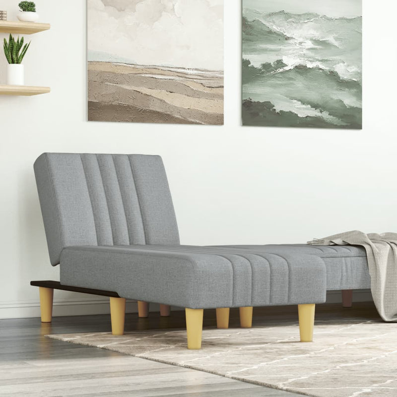 Chaiselongue Hellgrau Stoff