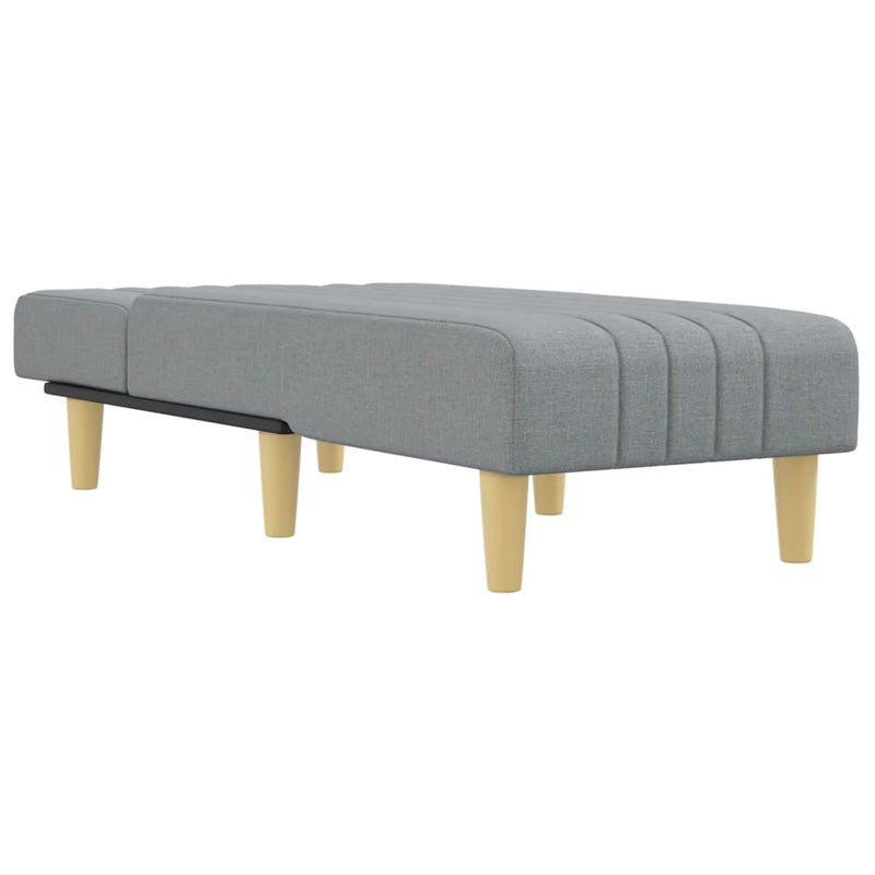 Chaiselongue Hellgrau Stoff