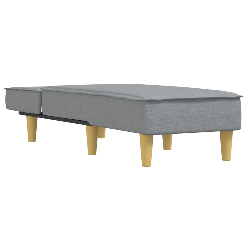 Chaiselongue Hellgrau Stoff