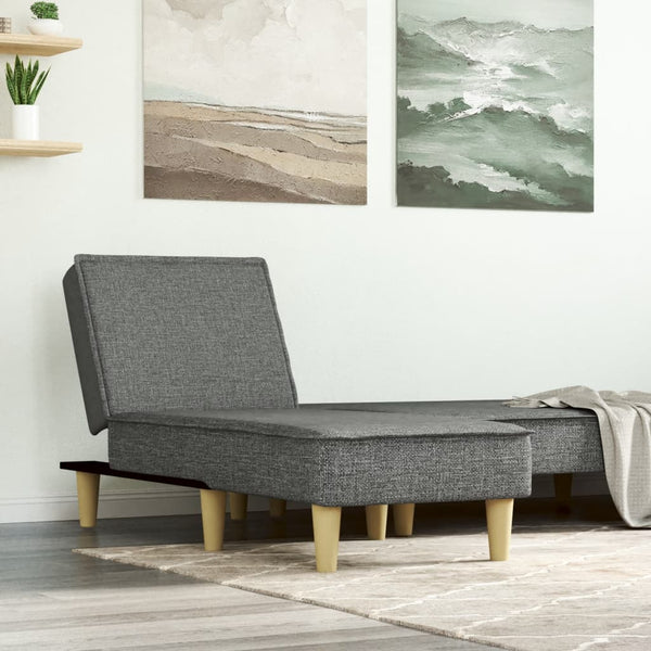 Chaiselongue Dunkelgrau Stoff