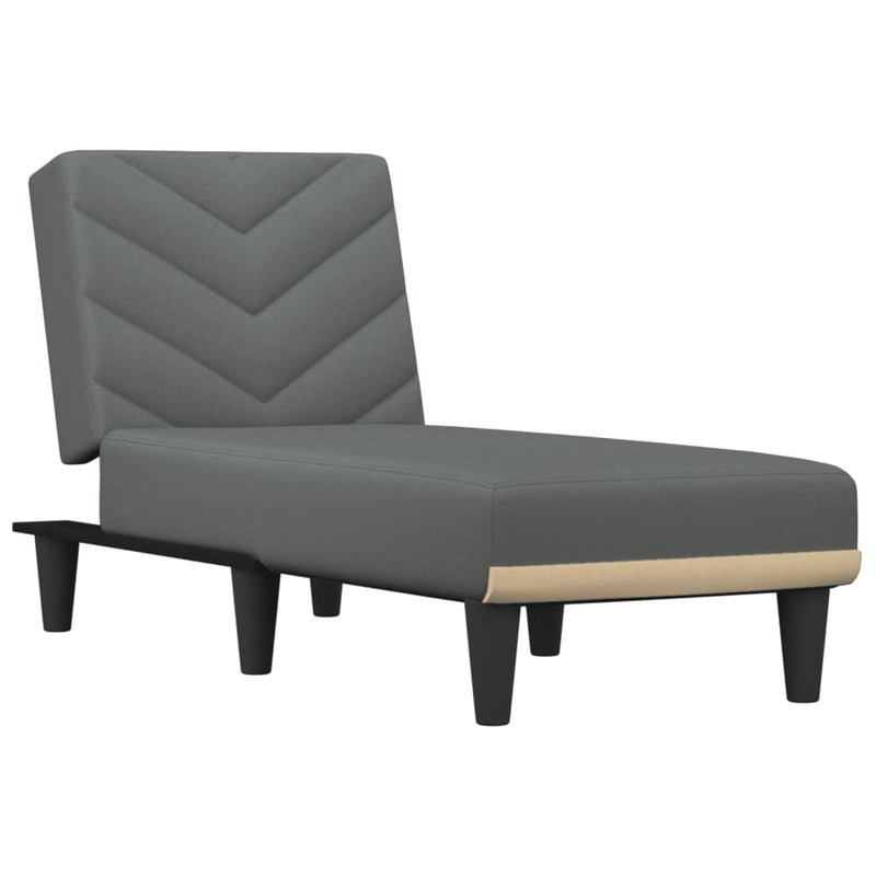 Chaiselongue Dunkelgrau Stoff