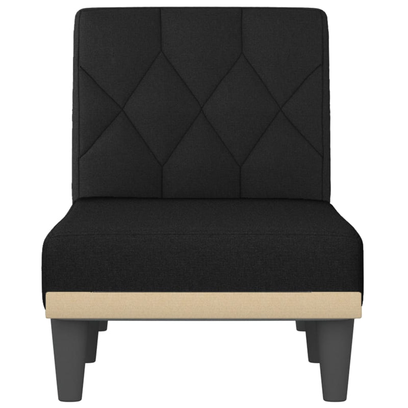 Chaiselongue Schwarz Stoff