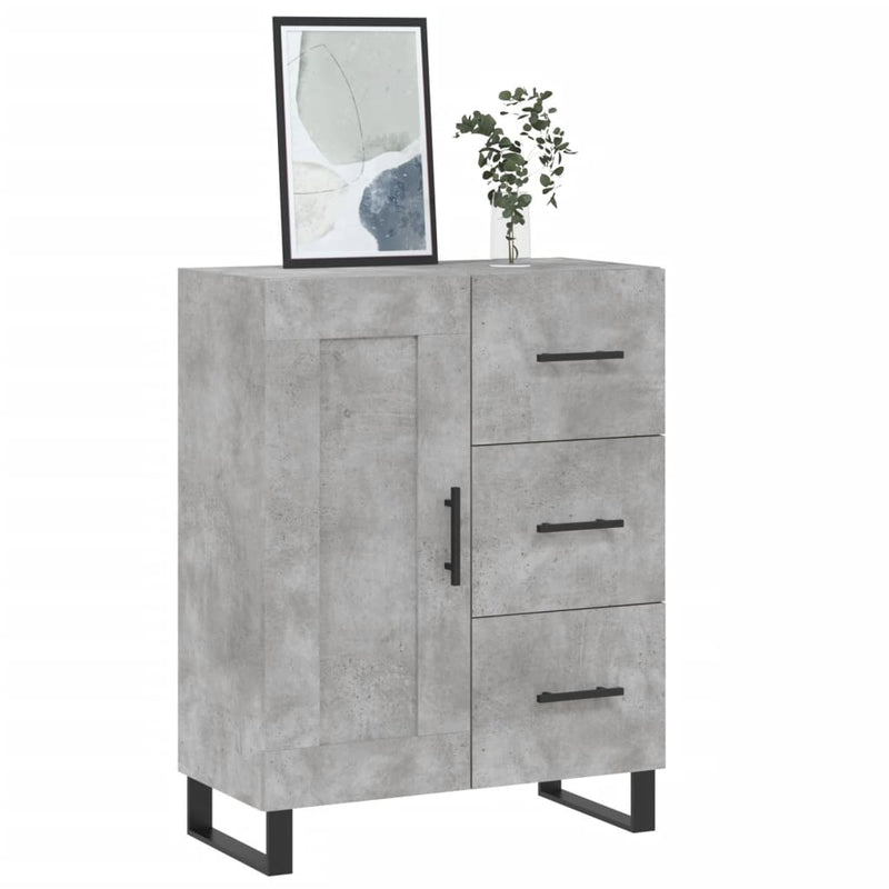 Sideboard Betongrau 69,5x34x90 cm Holzwerkstoff