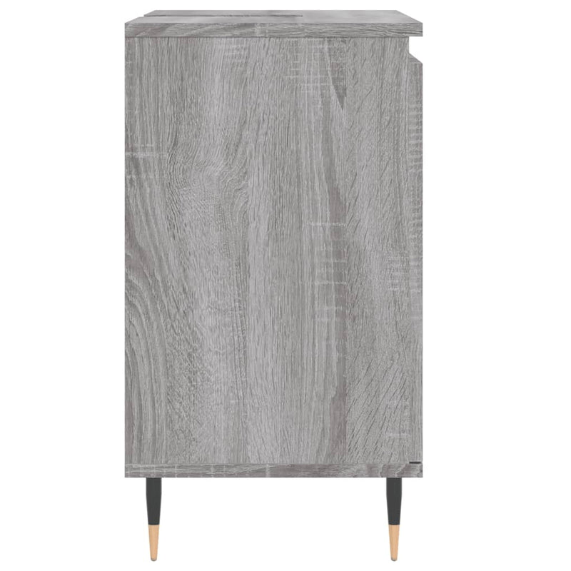 Badschrank Grau Sonoma 58x33x60 cm Holzwerkstoff