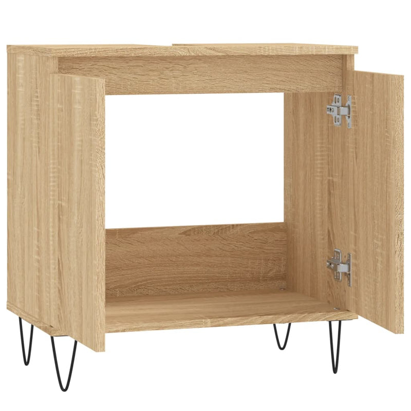 Badschrank Sonoma-Eiche 58x33x60 cm Holzwerkstoff