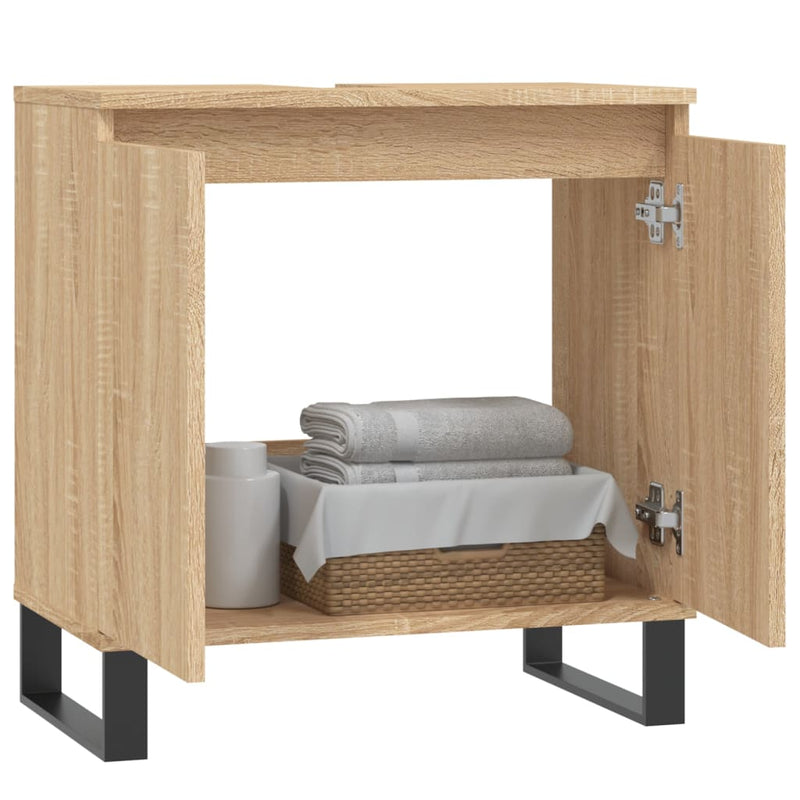 Badschrank Sonoma-Eiche 58x33x60 cm Holzwerkstoff