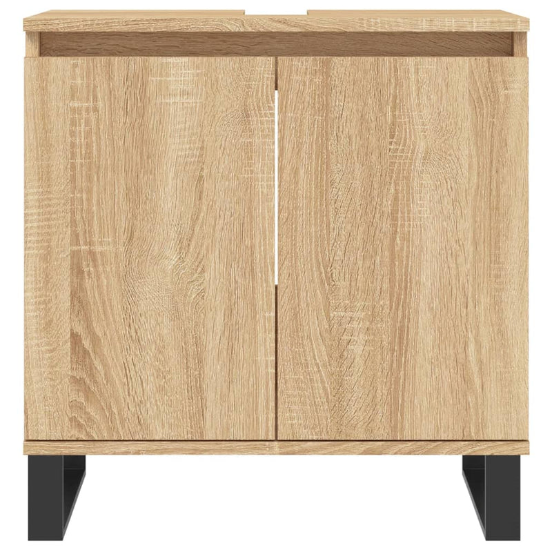 Badschrank Sonoma-Eiche 58x33x60 cm Holzwerkstoff