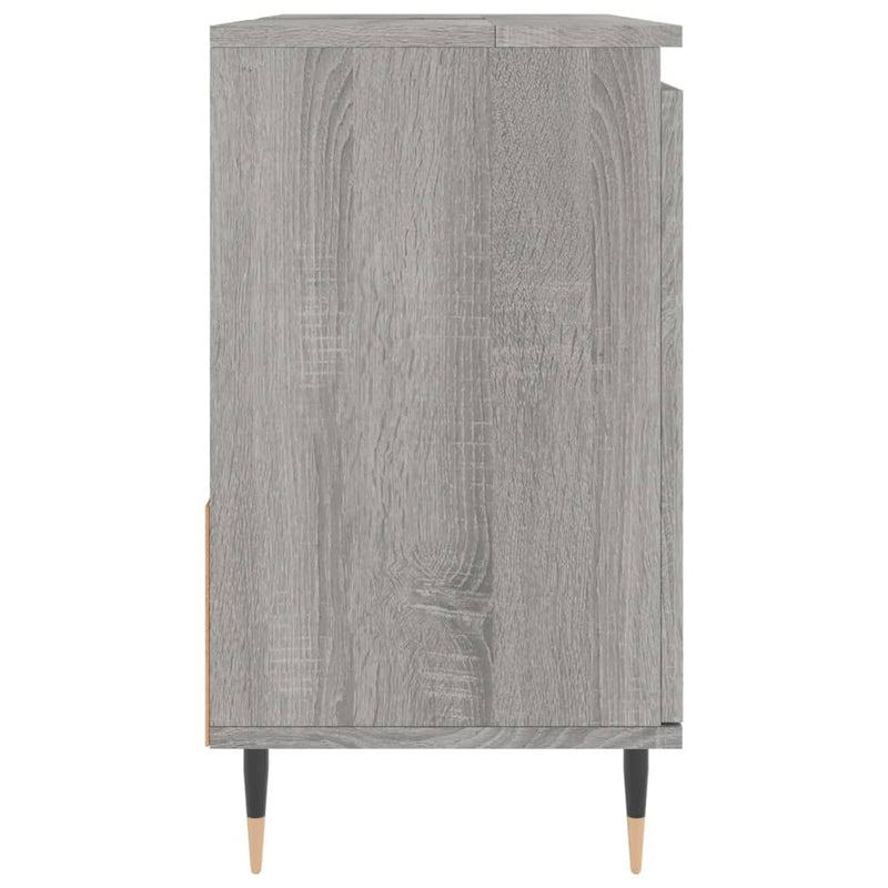 Badschrank Grau Sonoma 65x33x60 cm Holzwerkstoff