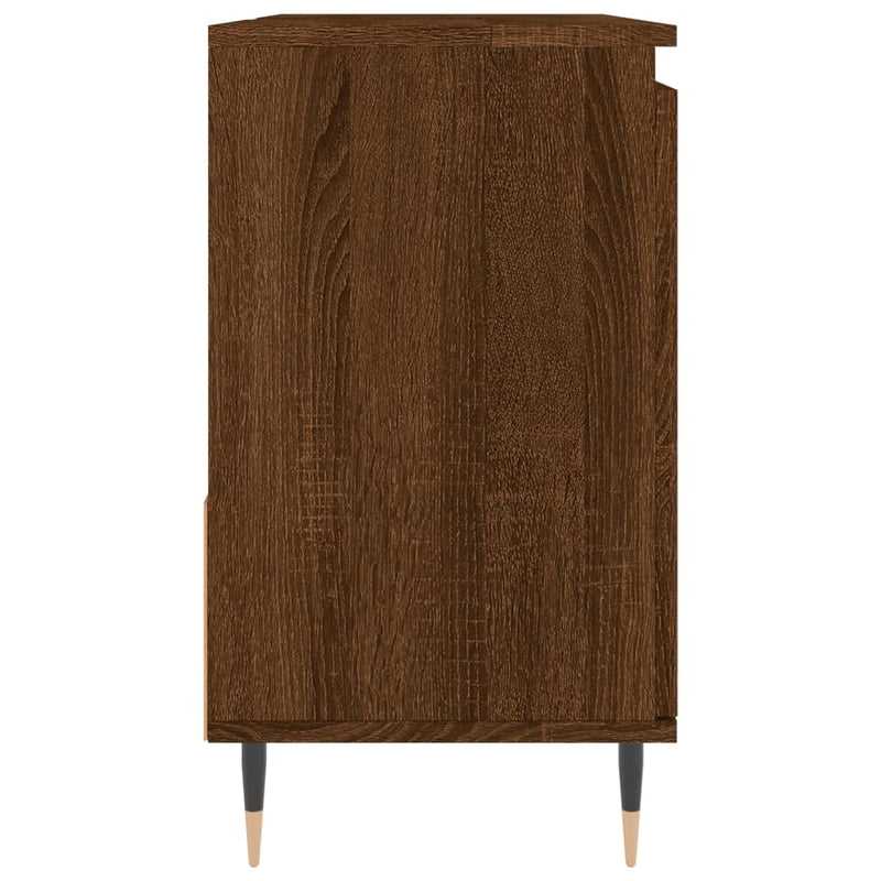 Badschrank Braun Eichen-Optik 65x33x60 cm Holzwerkstoff