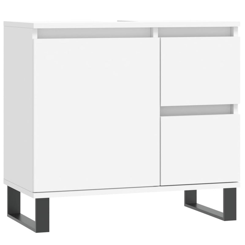 Badschrank Weiß 65x33x60 cm Holzwerkstoff