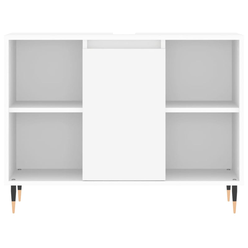 Badschrank Weiß 80x33x60 cm Holzwerkstoff