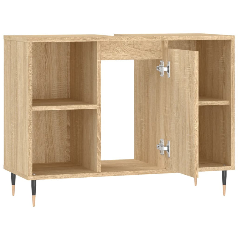 Badschrank Sonoma-Eiche 80x33x60 cm Holzwerkstoff