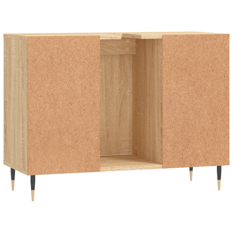 Badschrank Sonoma-Eiche 80x33x60 cm Holzwerkstoff