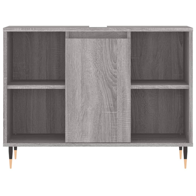 Badschrank Grau Sonoma 80x33x60 cm Holzwerkstoff