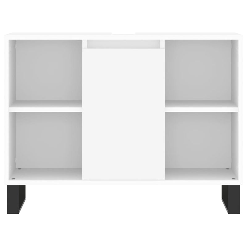 Badschrank Weiß 80x33x60 cm Holzwerkstoff