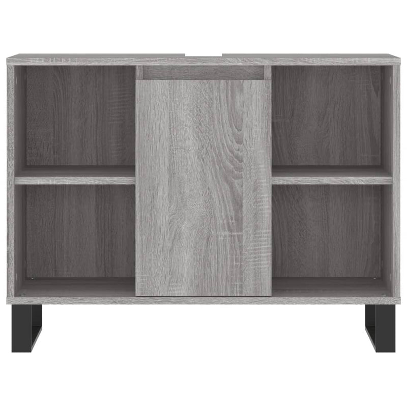 Badschrank Grau Sonoma 80x33x60 cm Holzwerkstoff