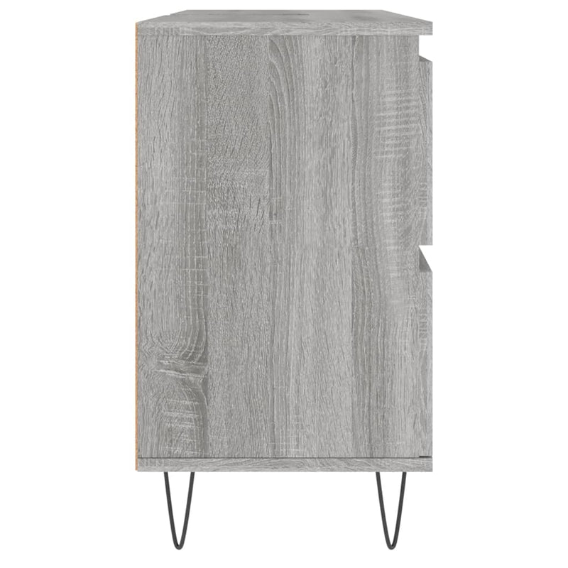 Badschrank Grau Sonoma 80x33x60 cm Holzwerkstoff