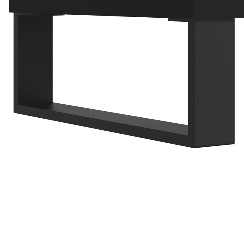 Badschrank Schwarz 80x33x60 cm Holzwerkstoff