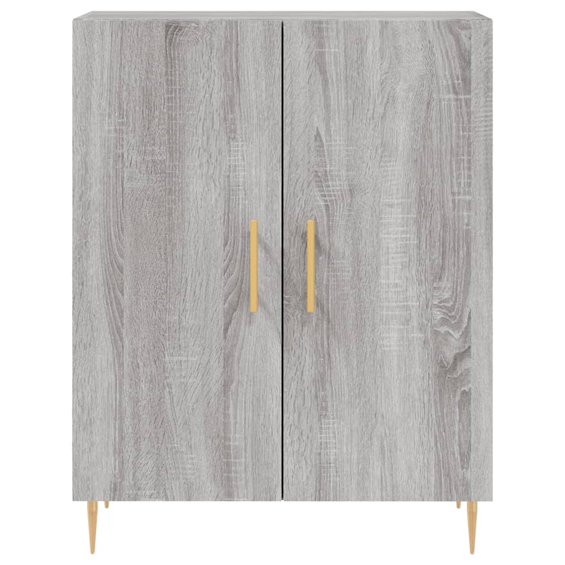 Highboard Grau Sonoma 69,5x34x180 cm Holzwerkstoff