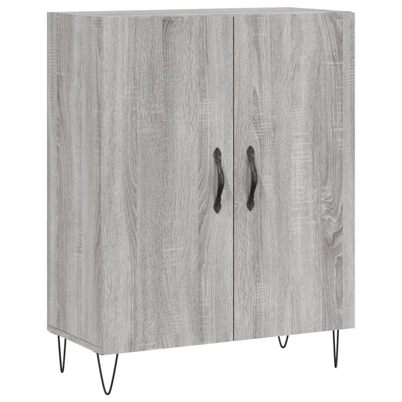 Highboard Grau Sonoma 69,5x34x180 cm Holzwerkstoff