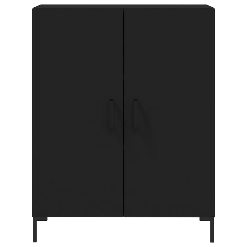 Highboard Schwarz 69,5x34x180 cm Holzwerkstoff