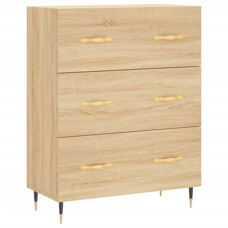 Highboard Sonoma-Eiche 69,5x34x180 cm Holzwerkstoff