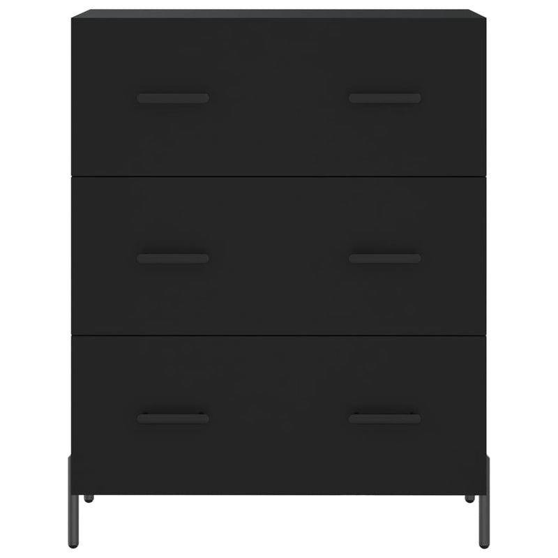 Highboard Schwarz 69,5x34x180 cm Holzwerkstoff