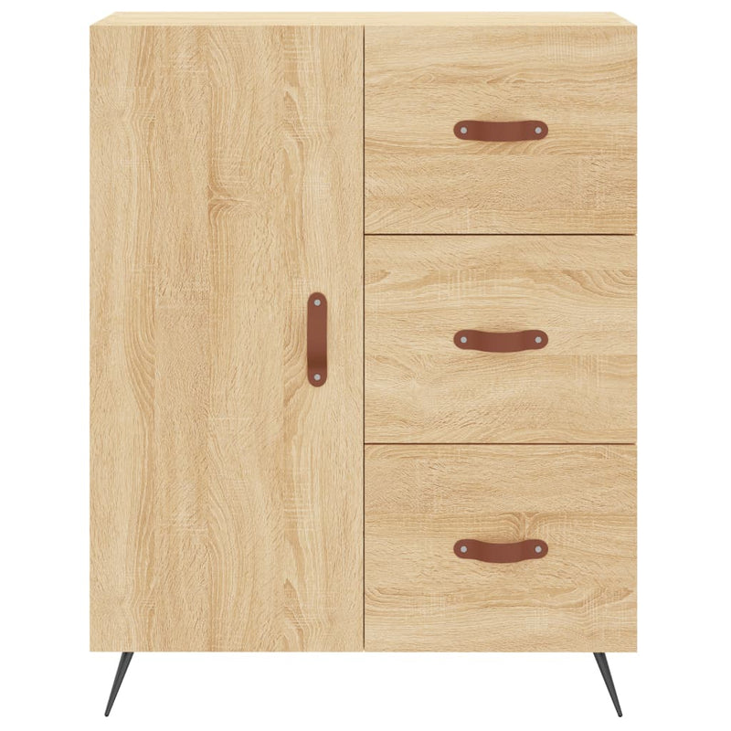 Highboard Sonoma-Eiche 69,5x34x180 cm Holzwerkstoff