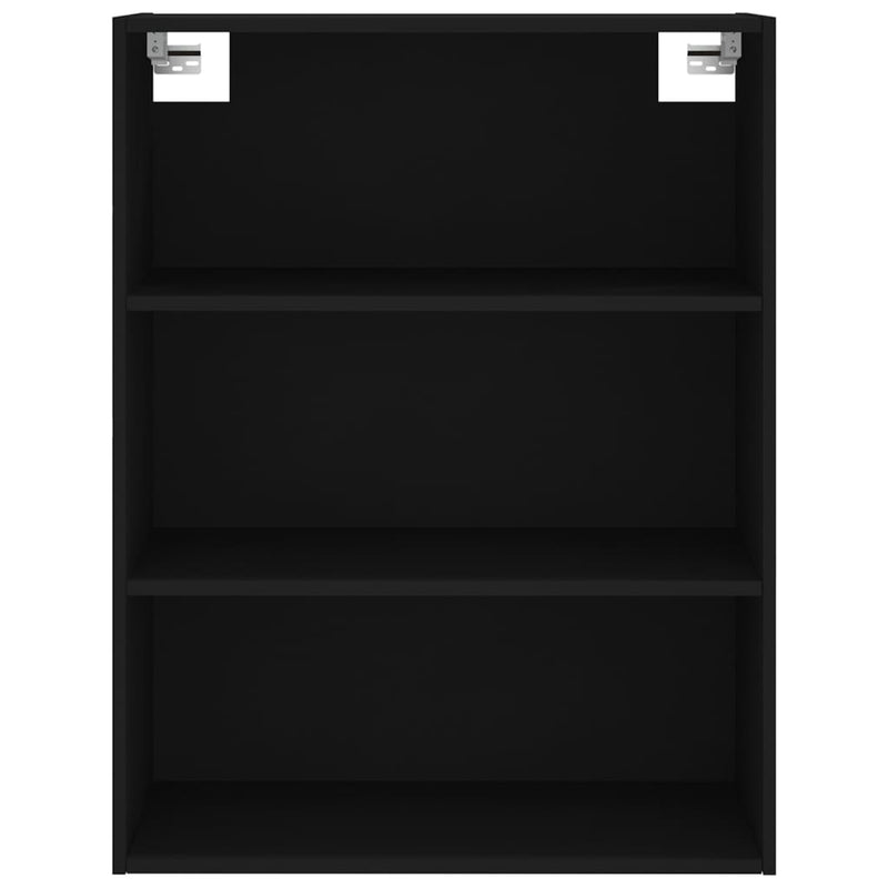 Highboard Schwarz 69,5x34x180 cm Holzwerkstoff