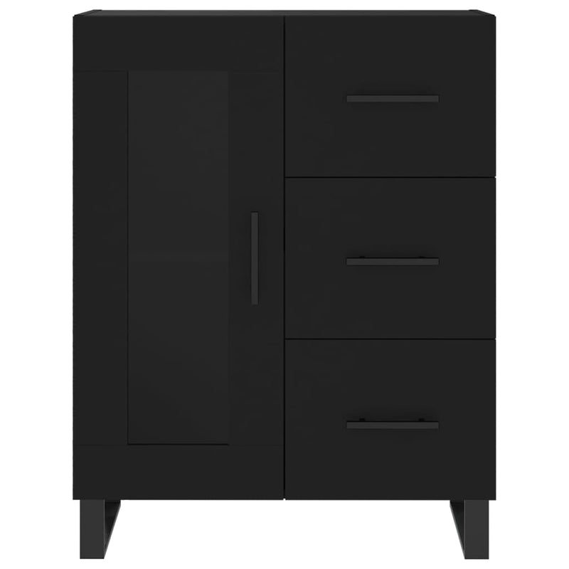 Highboard Schwarz 69,5x34x180 cm Holzwerkstoff