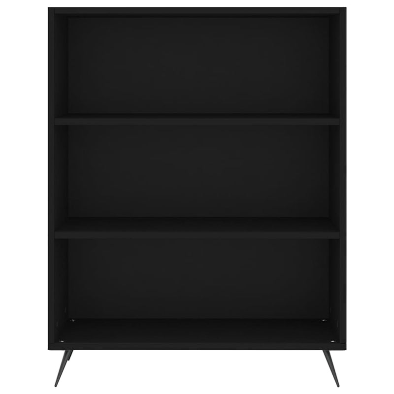 Highboard Schwarz 69,5x32,5x180 cm Holzwerkstoff