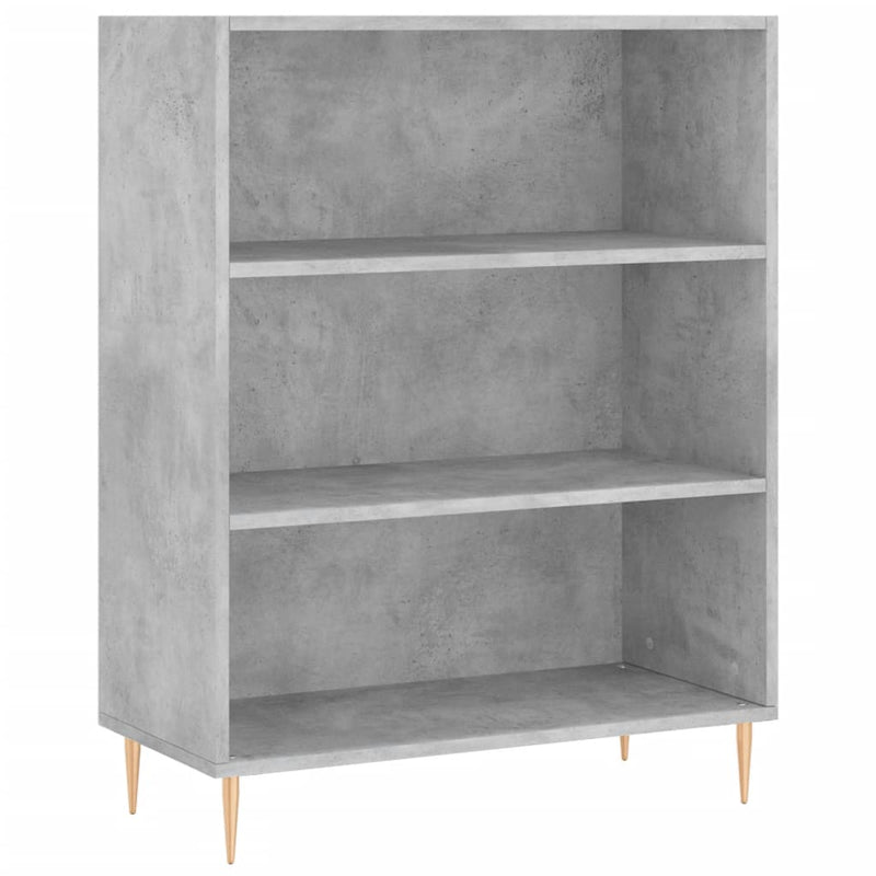 Highboard Betongrau 69,5x32,5x180 cm Holzwerkstoff