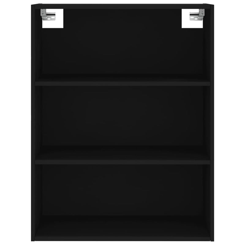 Highboard Schwarz 69,5x32,5x180 cm Holzwerkstoff