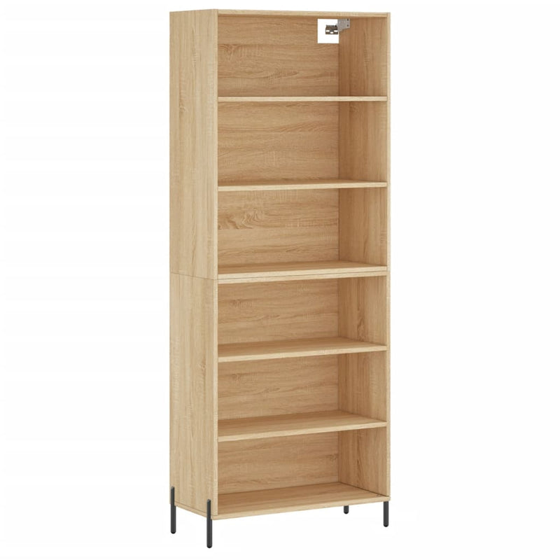 Highboard Sonoma-Eiche 69,5x32,5x180 cm Holzwerkstoff