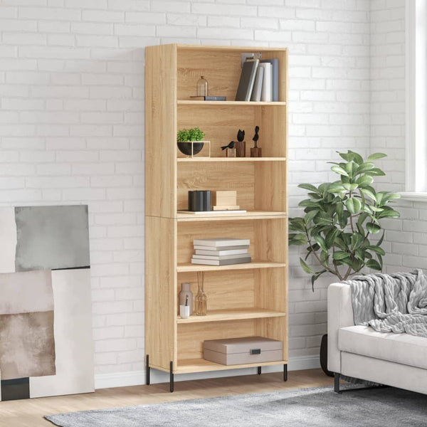 Highboard Sonoma-Eiche 69,5x32,5x180 cm Holzwerkstoff