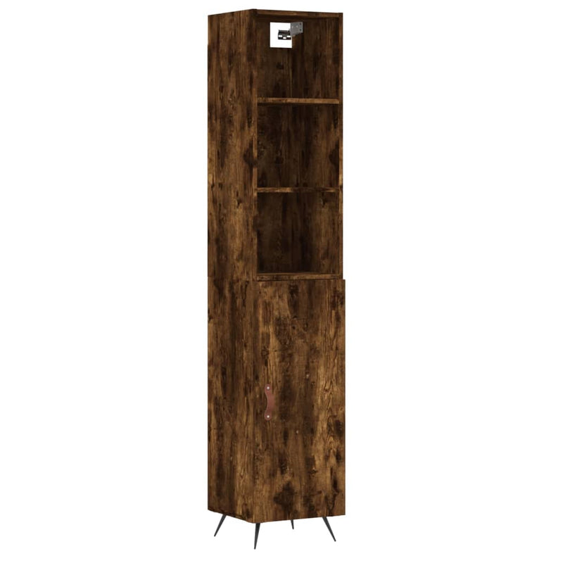 Highboard Räuchereiche 34,5x34x180 cm Holzwerkstoff