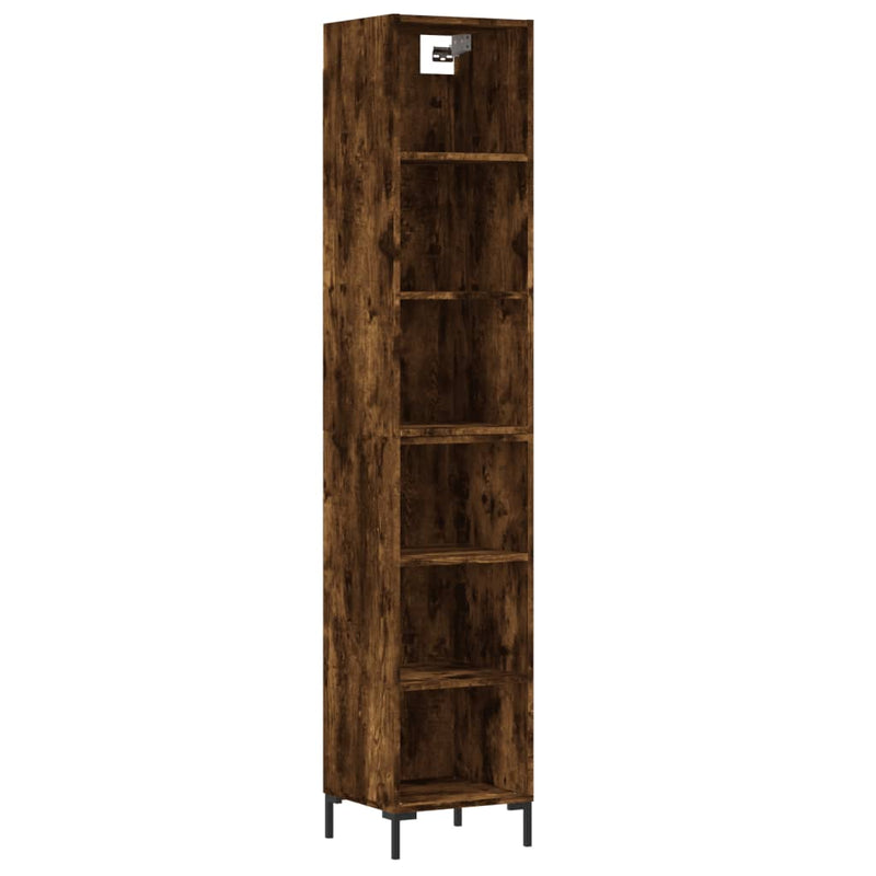 Highboard Räuchereiche 34,5x32,5x180 cm Holzwerkstoff