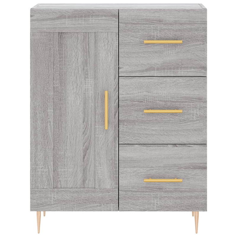 Highboard Grau Sonoma 69,5x34x180 cm Holzwerkstoff