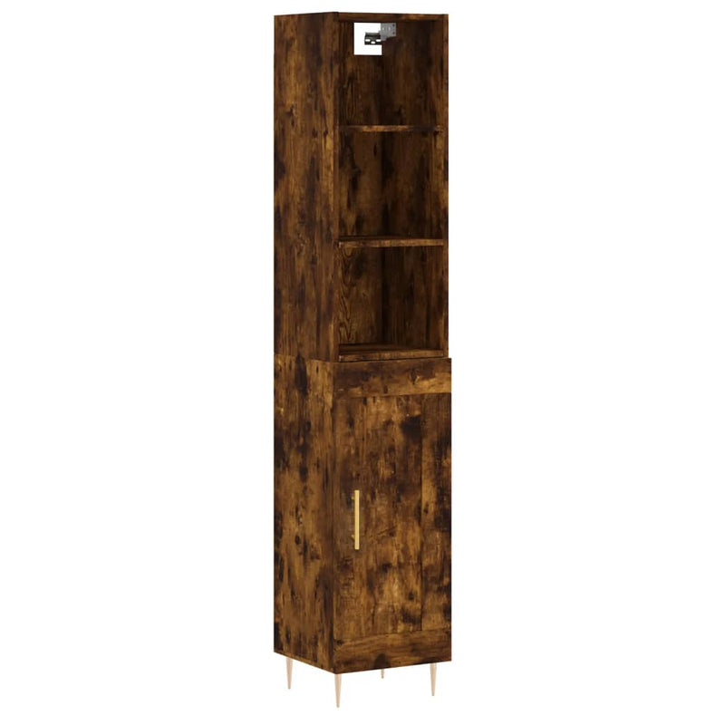 Highboard Räuchereiche 34,5x34x180 cm Holzwerkstoff