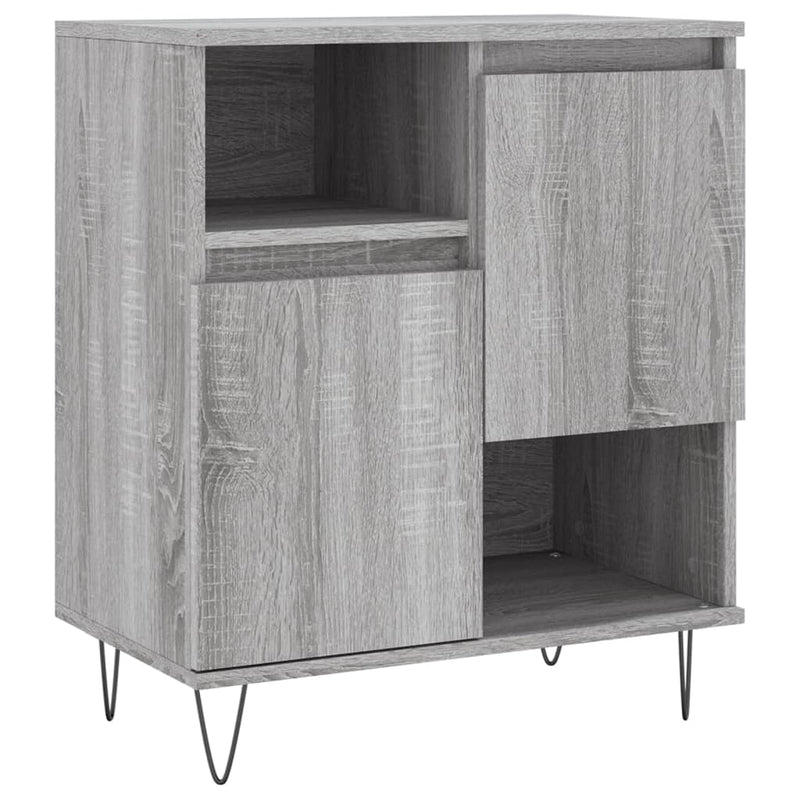 Sideboards 2 Stk. Grau Sonoma Holzwerkstoff