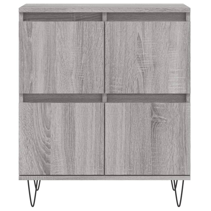 Sideboards 2 Stk. Grau Sonoma Holzwerkstoff