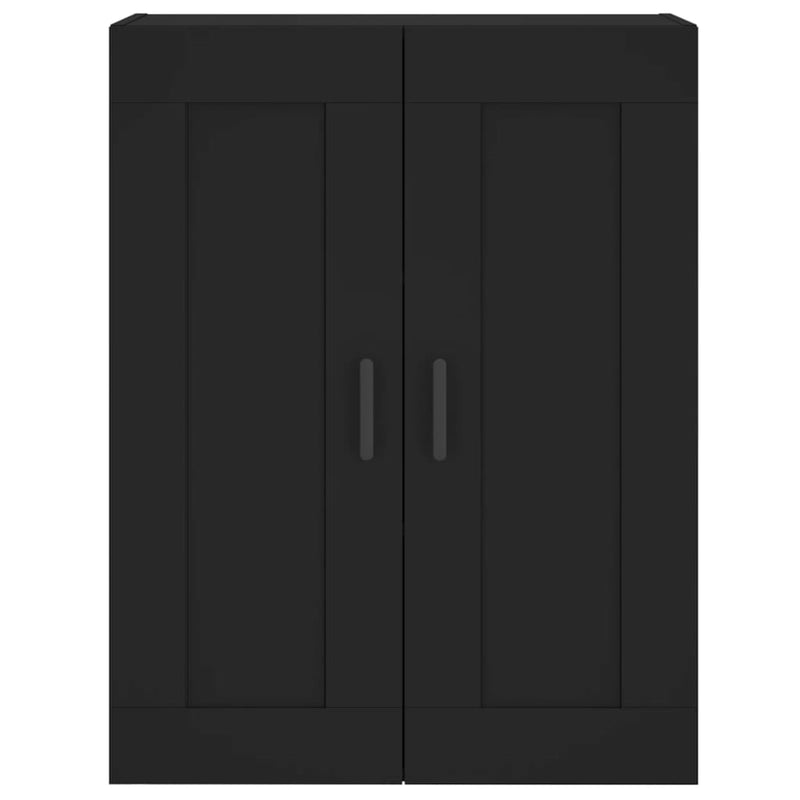 Wandschrank Schwarz 69,5x34x90 cm Holzwerkstoff