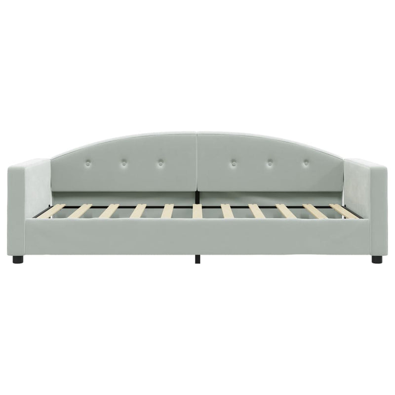 Tagesbett Hellgrau 80x200 cm Samt